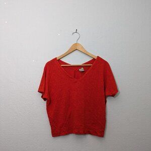 chico's Red short sleeve v neck t shirt